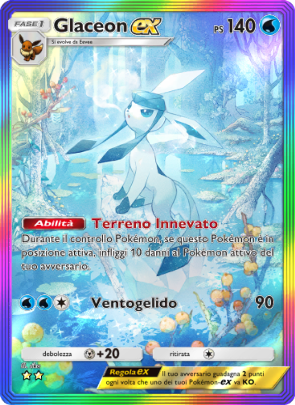 Glaceon-ex 092/96 — Luce Trionfale (Italian Pokémon TCG card)