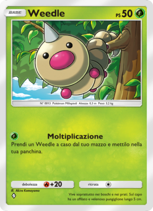 Weedle 001/111 — Shining Revelry (Italian Pokémon TCG card)