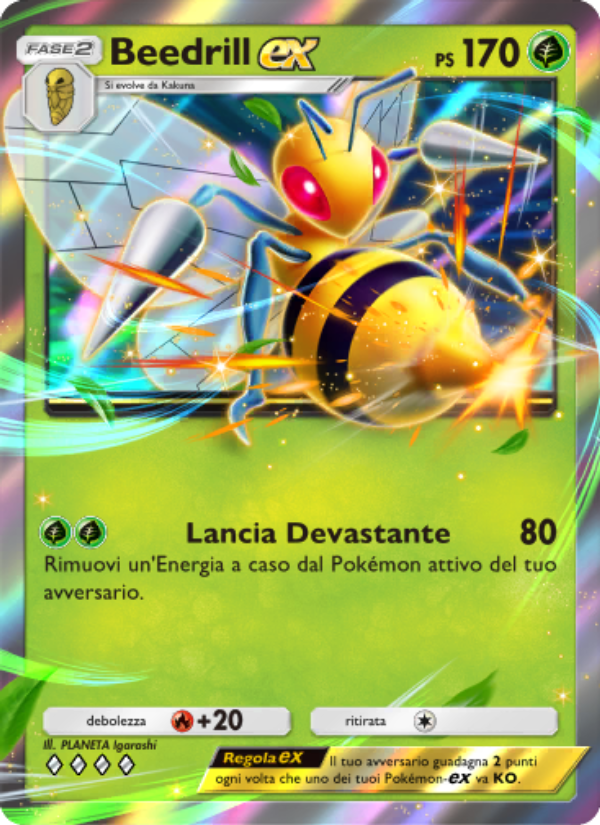 Beedrill-ex 003/111 — Tripudio Splendente (Italian Pokémon TCG card)