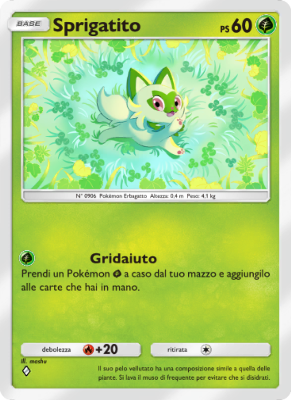 Sprigatito 005/111 — Tripudio Splendente (Italian Pokémon TCG card)