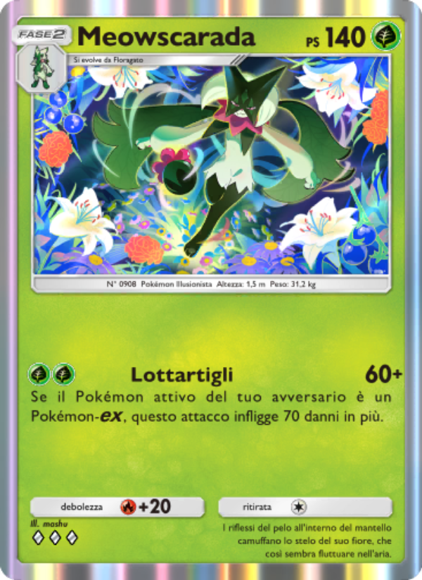 Meowscarada 007/111 — Tripudio Splendente (Italian Pokémon TCG card)