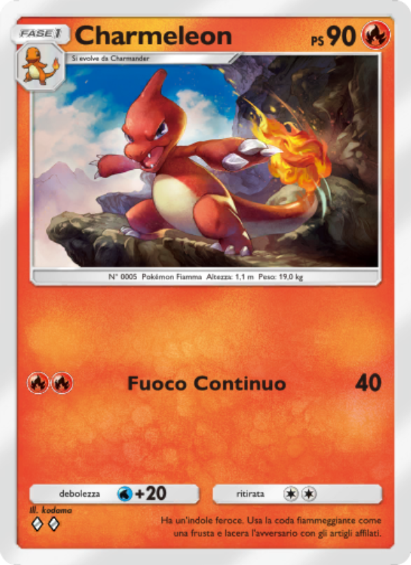 Charmeleon 009/111 — Tripudio Splendente (Italian Pokémon TCG card)
