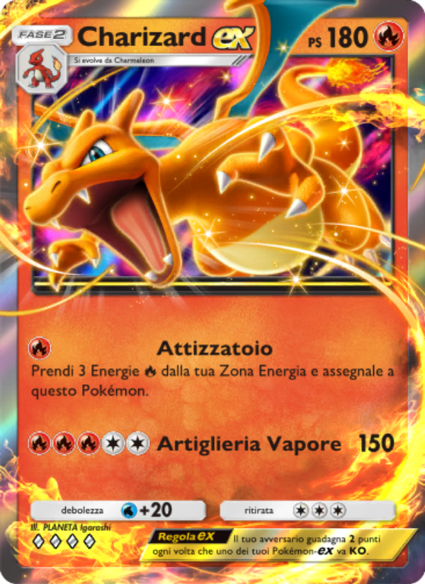 Charizard-ex 010/111 — Tripudio Splendente (Italian Pokémon TCG card)