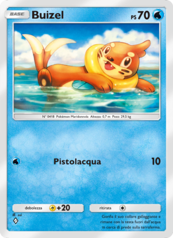Buizel 016/111 — Tripudio Splendente (Italian Pokémon TCG card)