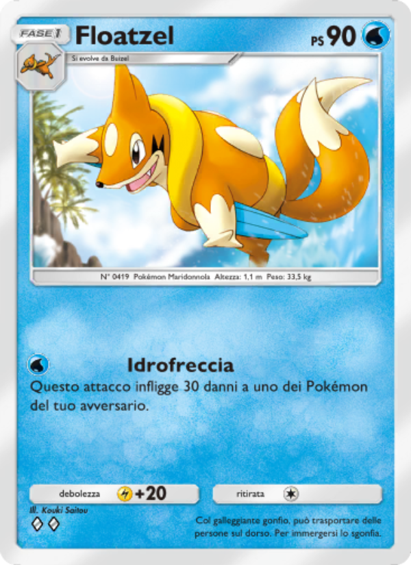 Floatzel 017/111 — Tripudio Splendente (Italian Pokémon TCG card)