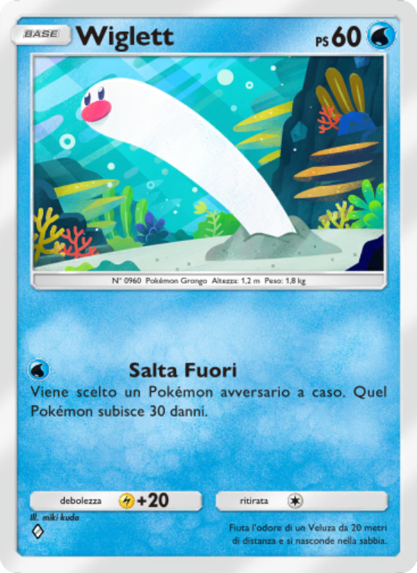 Wiglett 018/111 — Tripudio Splendente (Italian Pokémon TCG card)