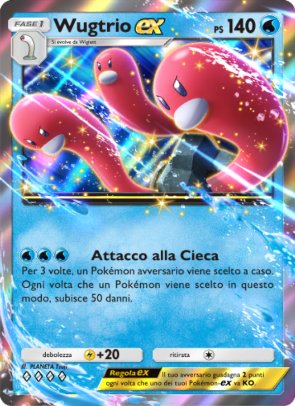 Wugtrio-ex 019/111 — Tripudio Splendente (Italian Pokémon TCG card)