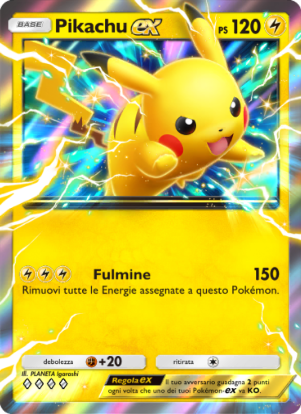 Pikachu-ex 022/111 — Tripudio Splendente (Italian Pokémon TCG card)