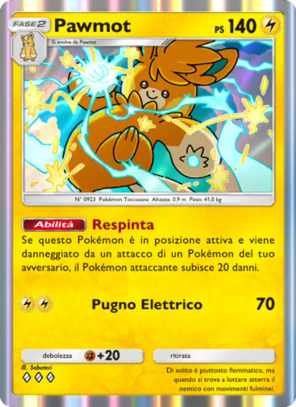 Pawmot 028/111 — Tripudio Splendente (Italian Pokémon TCG card)