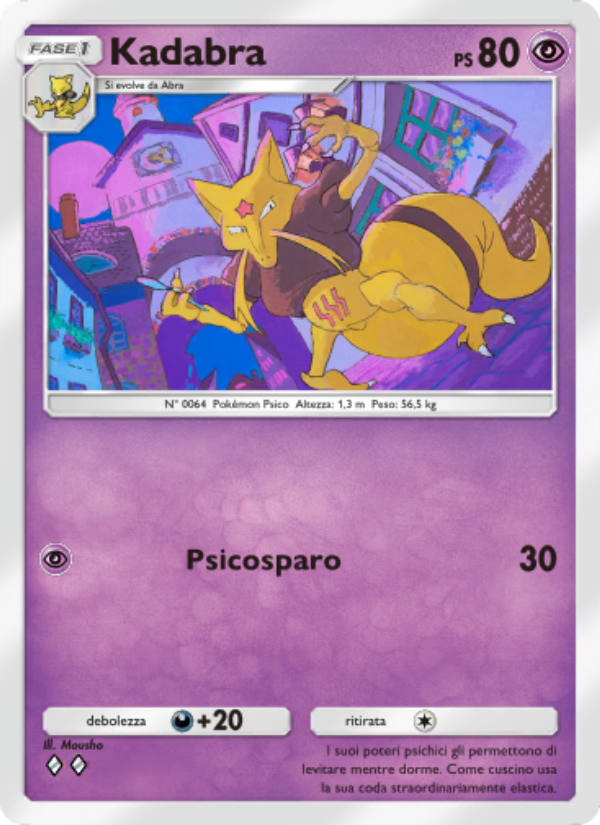 Kadabra 030/111 — Tripudio Splendente (Italian Pokémon TCG card)