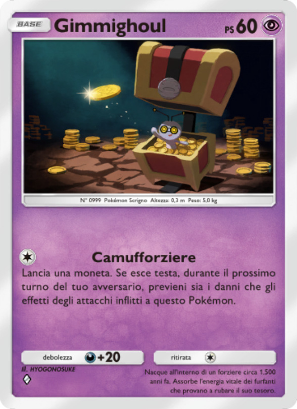 Gimmighoul 036/111 — Tripudio Splendente (Italian Pokémon TCG card)