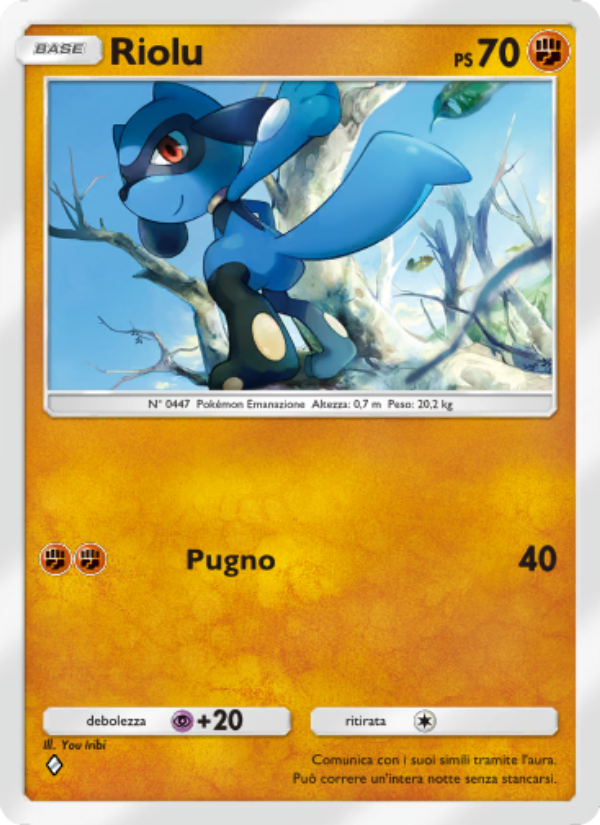 Riolu 042/111 — Tripudio Splendente (Italian Pokémon TCG card)