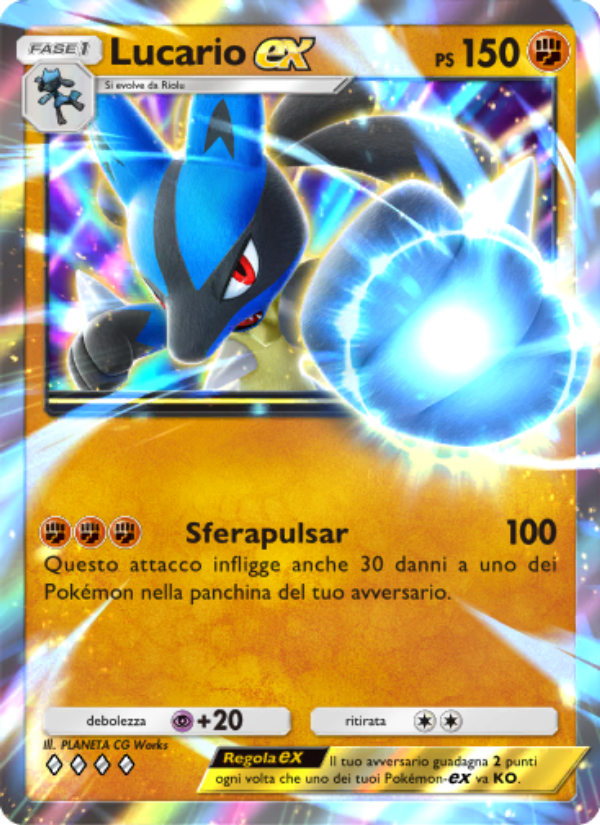 Lucario-ex 043/111 — Tripudio Splendente (Italian Pokémon TCG card)