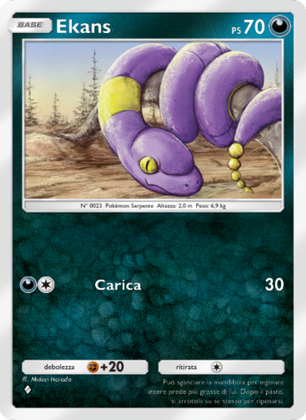 Ekans 045/111 — Tripudio Splendente (Italian Pokémon TCG card)