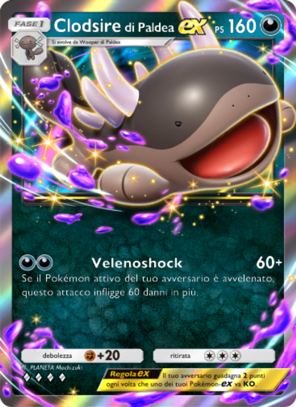 Clodsire di Paldea-ex 048/111 — Tripudio Splendente (Italian Pokémon TCG card)