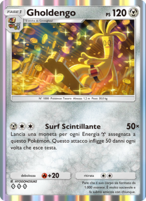 Gholdengo 057/111 — Tripudio Splendente (Italian Pokémon TCG card)