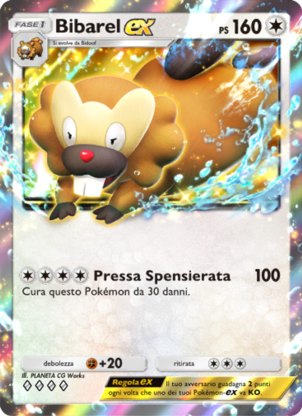 Bibarel-ex 065/111 — Tripudio Splendente (Italian Pokémon TCG card)