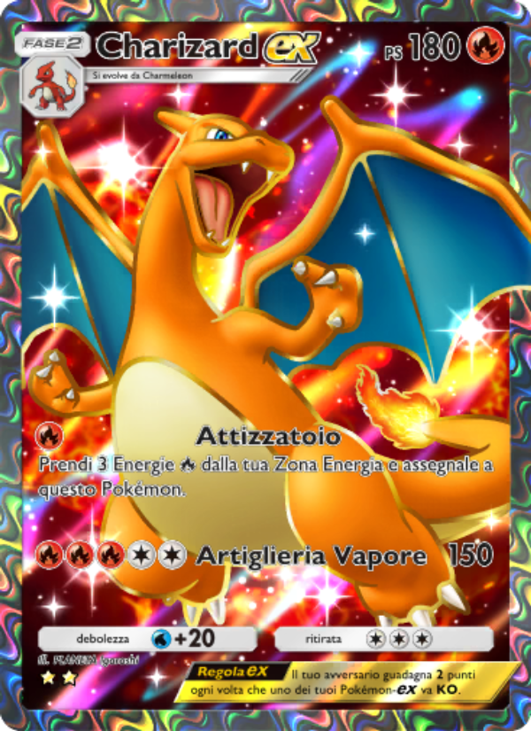 Charizard-ex 080/111 — Tripudio Splendente (Italian Pokémon TCG card)