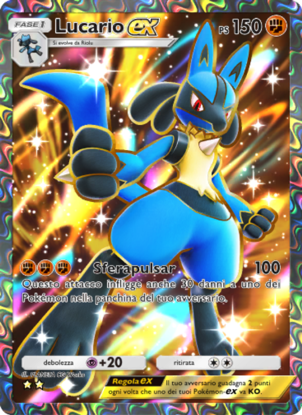 Lucario-ex 084/111 — Tripudio Splendente (Italian Pokémon TCG card)