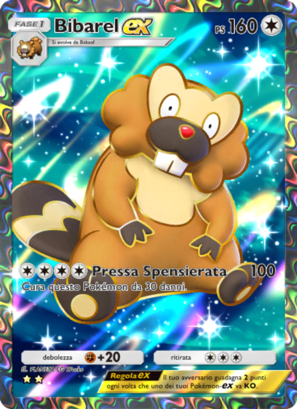 Bibarel-ex 087/111 — Tripudio Splendente (Italian Pokémon TCG card)