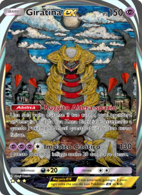 Giratina-ex 096/111 — Tripudio Splendente (Italian Pokémon TCG card)