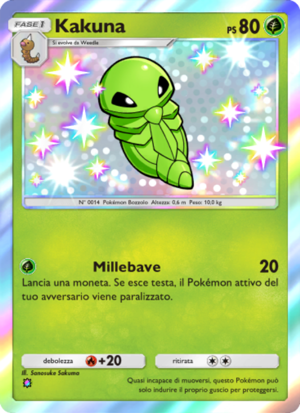 Kakuna 098/111 — Tripudio Splendente (Italian Pokémon TCG card)