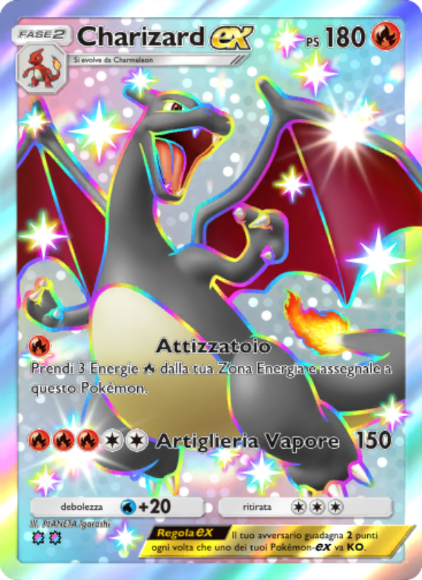 Charizard-ex 108/111 — Tripudio Splendente (Italian Pokémon TCG card)