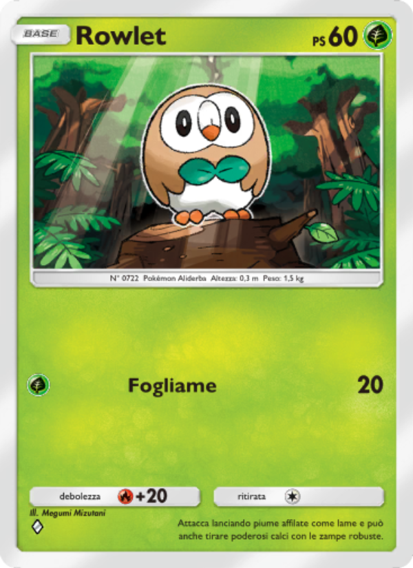 Rowlet 009/239 — Guardiani Astrali (Italian Pokémon TCG card)