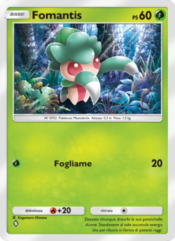 Fomantis 014/239 — Guardiani Astrali (Italian Pokémon TCG card)