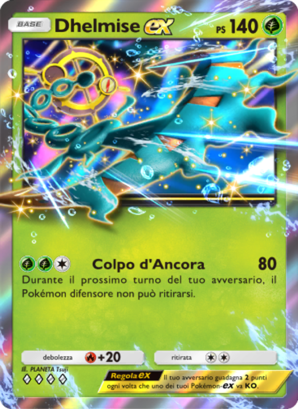 Dhelmise-ex 023/239 — Guardiani Astrali (Italian Pokémon TCG card)