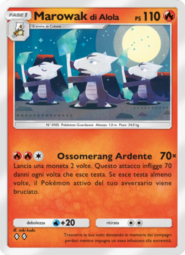 Marowak di Alola 027/239 — Guardiani Astrali (Italian Pokémon TCG card)
