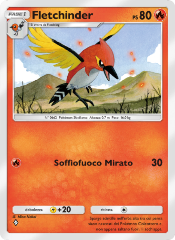 Fletchinder 028/239 — Guardiani Astrali (Italian Pokémon TCG card)