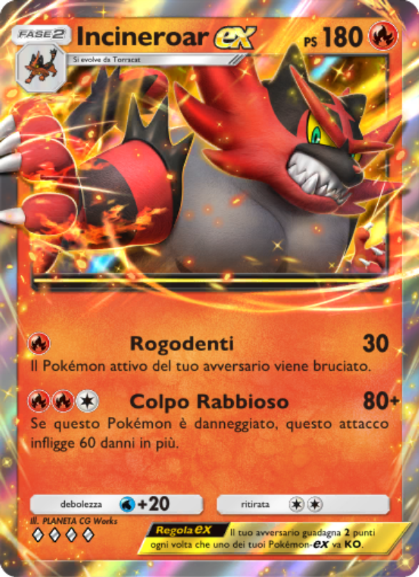 Incineroar-ex 033/239 — Guardiani Astrali (Italian Pokémon TCG card)