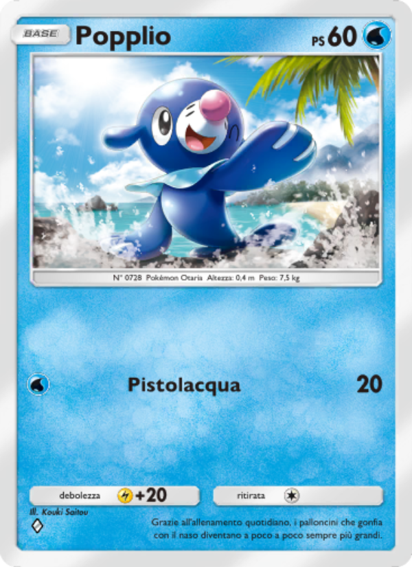 Popplio 046/239 — Guardiani Astrali (Italian Pokémon TCG card)