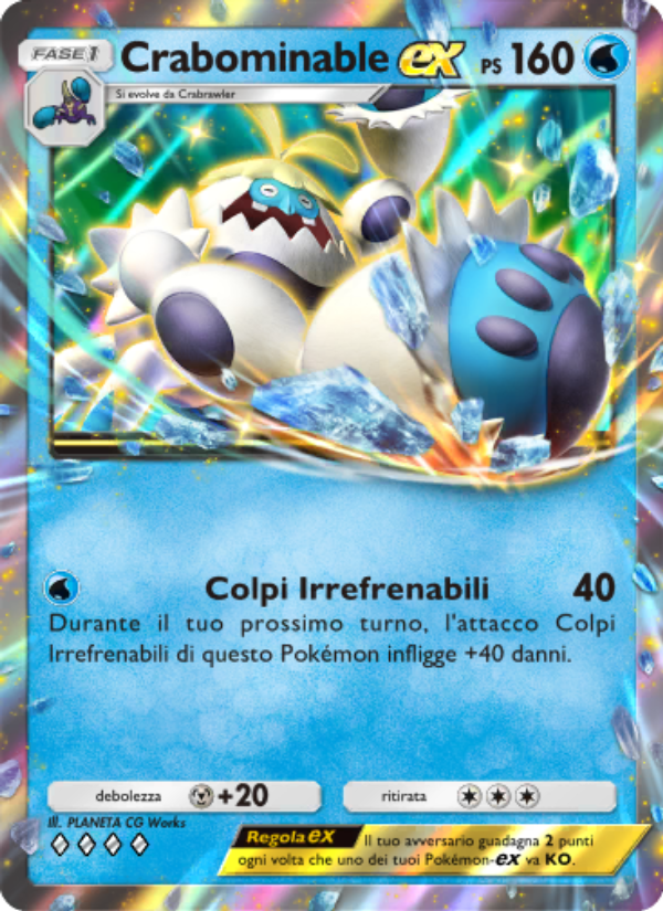 Crabominable-ex 049/239 — Guardiani Astrali (Italian Pokémon TCG card)