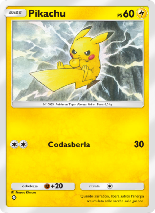 Pikachu 057/239 — Guardiani Astrali (Italian Pokémon TCG card)