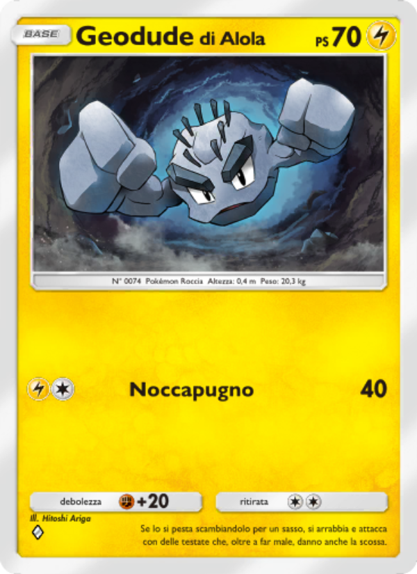 Geodude di Alola 059/239 — Guardiani Astrali (Italian Pokémon TCG card)