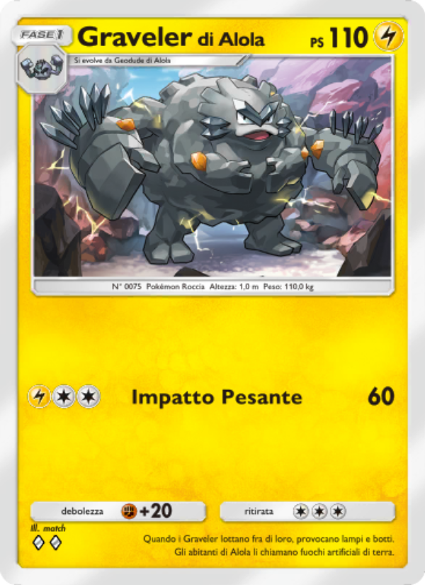 Graveler di Alola 060/239 — Guardiani Astrali (Italian Pokémon TCG card)