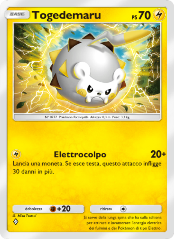 Togedemaru 067/239 — Guardiani Astrali (Italian Pokémon TCG card)