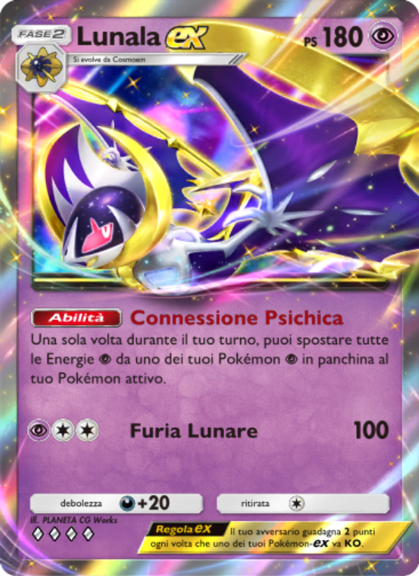 Lunala-ex 087/239 — Guardiani Astrali (Italian Pokémon TCG card)