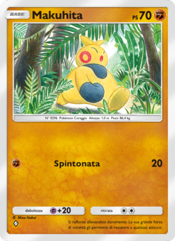 Makuhita 090/239 — Guardiani Astrali (Italian Pokémon TCG card)