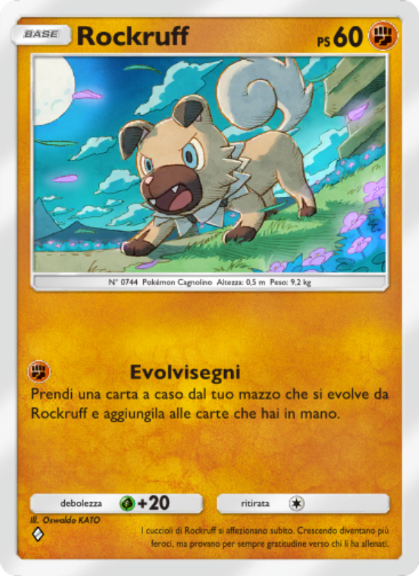 Rockruff 098/239 — Guardiani Astrali (Italian Pokémon TCG card)