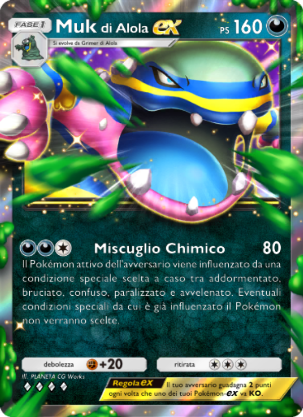 Muk di Alola-ex 111/239 — Guardiani Astrali (Italian Pokémon TCG card)