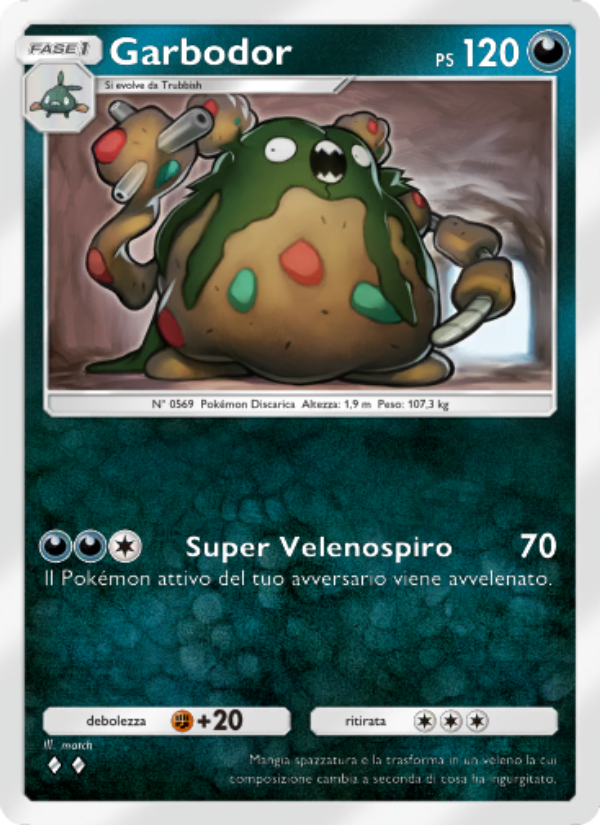 Garbodor 114/239 — Guardiani Astrali (Italian Pokémon TCG card)
