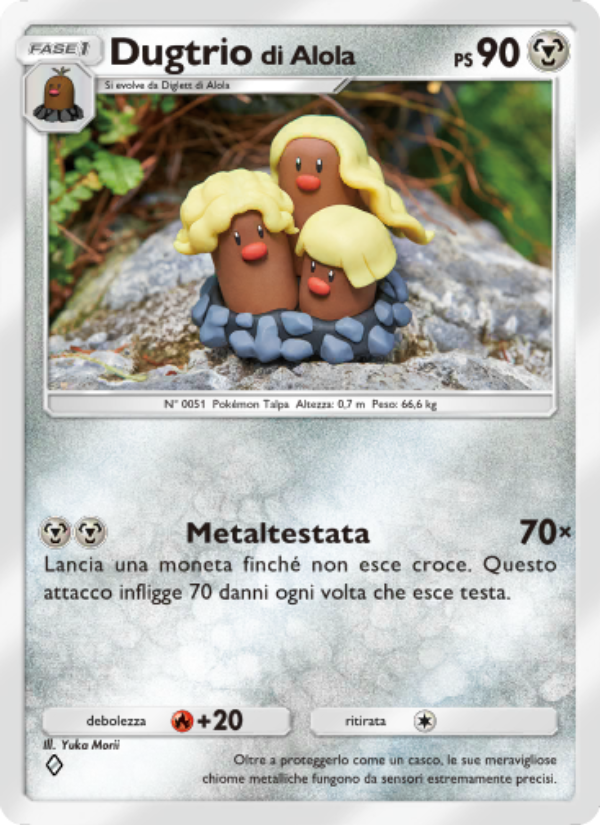 Dugtrio di Alola 118/239 — Guardiani Astrali (Italian Pokémon TCG card)
