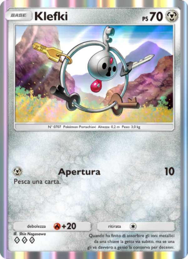 Klefki 121/239 — Guardiani Astrali (Italian Pokémon TCG card)