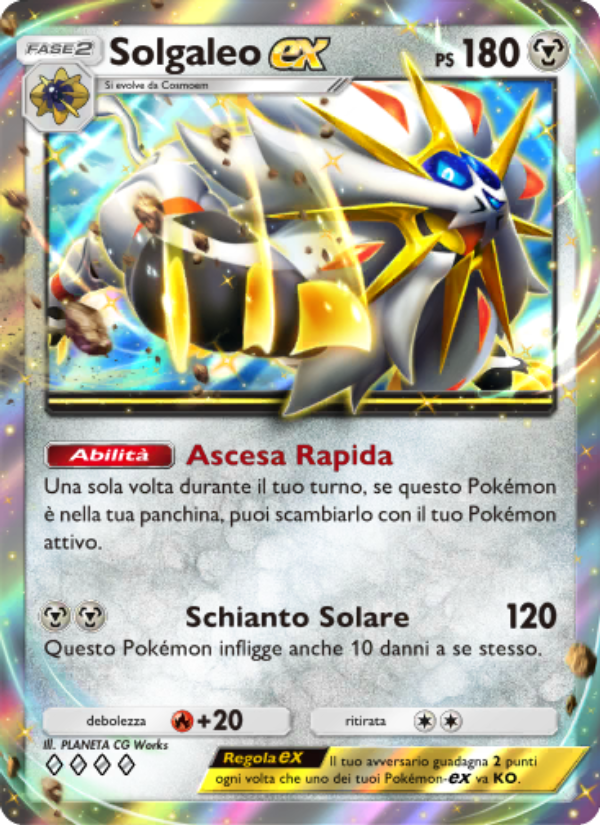 Solgaleo-ex 122/239 — Guardiani Astrali (Italian Pokémon TCG card)