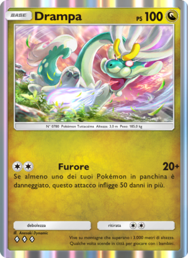 Drampa 124/239 — Guardiani Astrali (Italian Pokémon TCG card)
