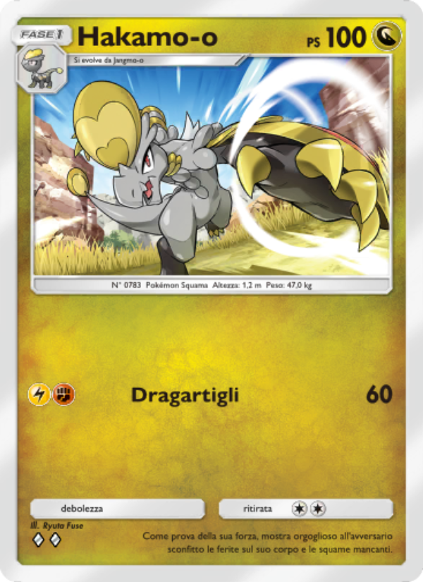 Hakamo-o 126/239 — Guardiani Astrali (Italian Pokémon TCG card)