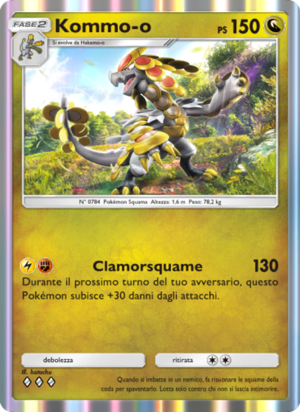 Kommo-o 127/239 — Guardiani Astrali (Italian Pokémon TCG card)